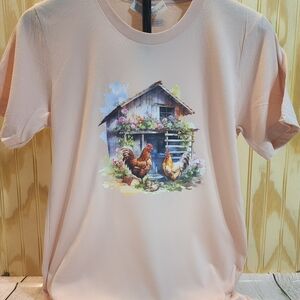 Rustic Chicken Barnyard Tee - Short Sleeve